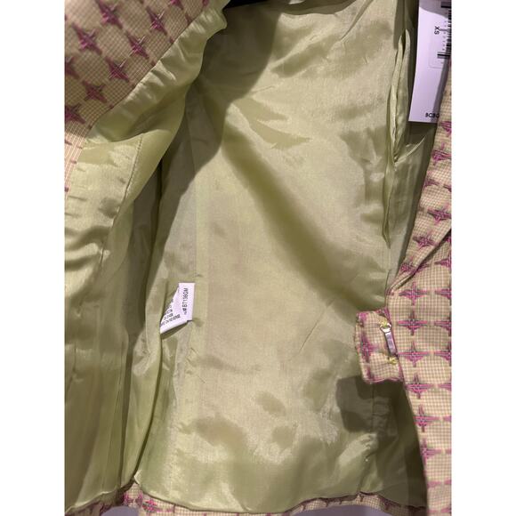 NWT BCBG Maxazria Single Breasted Blazer Green and Pink Size XS | SAME DAY SHIP - Picture 3 of 6